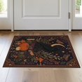 thumbnail image 1 of ODIKA 2'x3' Washable Throw Rug Midnight Black Raven and Autumnal Motifs Design Enchanted Forest with Celestial for Hallway, Study Room, Non-Slip Low Profile, Flatwoven, 1 of 7