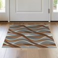 thumbnail image 1 of ODIKA 2'x3' Washable Throw Rug Minimalist Motion Livingroom Playroom Abstract Contemporary Wave Playful for Hallway, Study Room, Non-Slip Low Profile, Flatwoven, 1 of 7
