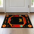 thumbnail image 1 of ODIKA 2'x3' Washable Throw Rug Non-Slip, Low Profile, Flatwoven, Easy Care Alfombra Gamer Glowing Gamepad Motif Border Cracked Field Burst for Hallway, Study Room, 1 of 7