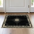 thumbnail image 1 of ODIKA 2'x3' Washable Throw Rug Non-Slip, Low Profile, Flatwoven, Easy Care Alfombras Minimalist Border Symmetrical Block Para Habitacion for Hallway, Study Room, 1 of 7