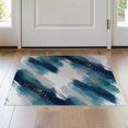 thumbnail image 1 of ODIKA 2'x3' Washable Throw Rug Non-Slip, Low Profile, Flatwoven, Easy Care Beige Ocean That Inspired Abstract Flowing Brushwork Fleck Couch for Hallway, Study Room, 1 of 7
