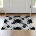 thumbnail image 1 of ODIKA 2'x3' Washable Throw Rug Non-Slip, Low Profile, Flatwoven, Easy Care Contemporary Splash Bold Linework Brushstroke Marbled Grey Abstract Refined for Hallway, Study Room, 1 of 7