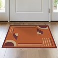 thumbnail image 1 of ODIKA 2'x3' Washable Throw Rug Non-Slip, Low Profile, Flatwoven, Easy Care Cream Burnt Sienna Geometric Design Elegant Symmetry with Accents and Bold for Hallway, Study Room, 1 of 7
