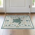 thumbnail image 1 of ODIKA 2'x3' Washable Throw Rug Non-Slip, Low Profile, Flatwoven, Easy Care Door Nautical Ocean Turtle Round Coral Reef Marine Jellyfish for Hallway, Study Room, 1 of 7