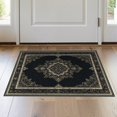 thumbnail image 1 of ODIKA 2'x3' Washable Throw Rug Non-Slip, Low Profile, Flatwoven, Easy Care Farmhouse Speckled Featuring Traditional Scroll Desk Dining Under for Hallway, Study Room, 1 of 7
