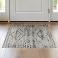 thumbnail image 1 of ODIKA 2'x3' Washable Throw Rug Non-Slip, Low Profile, Flatwoven, Easy Care Round Cow Spotted Southwestern Farmhouse Hobo Abstract Inspired for Hallway, Study Room, 1 of 7