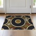 thumbnail image 1 of ODIKA 2'x3' Washable Throw Rug Record Vinyl Shaped Concentric Rings Center Motif Disc Cd Music for Hallway, Study Room, Non-Slip Low Profile, Flatwoven, 1 of 7