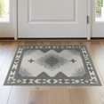 thumbnail image 1 of ODIKA 2'x3' Washable Throw Rug Round Inspired Abstract Interlocking Stripe Circle Cow Southwestern for Hallway, Study Room, Non-Slip Low Profile, Flatwoven, 1 of 7