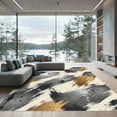 thumbnail image 1 of ODIKA 2'x3' Machine Washable Non-Slip Area Rug, Abstract Beige High Traffic Rug, Beige, 935974, 1 of 7