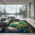 thumbnail image 1 of ODIKA 2'x3' Machine Washable Non-Slip Area Rug, Abstract Black High Traffic Rug, Black, 1004267, 1 of 7