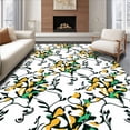 thumbnail image 1 of ODIKA 2'x3' Machine Washable Non-Slip Area Rug, Abstract Botanical Showcasing Stylized Leaf and Vine High Traffic Rug with Pad, Yellow, 551271, 1 of 8