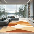 thumbnail image 1 of ODIKA 2'x3' Machine Washable Non-Slip Area Rug, Abstract Burnt Orange High Traffic Rug, Orange, 1039116, 1 of 7