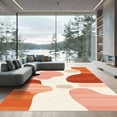 thumbnail image 1 of ODIKA 2'x3' Machine Washable Non-Slip Area Rug, Abstract Burnt Orange High Traffic Rug, Orange, 1085809, 1 of 7