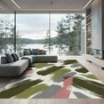 thumbnail image 1 of ODIKA 2'x3' Machine Washable Non-Slip Area Rug, Abstract Cream High Traffic Rug, Green, 1284507, 1 of 7