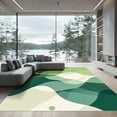 thumbnail image 1 of ODIKA 2'x3' Machine Washable Non-Slip Area Rug, Abstract Green High Traffic Rug, Green, 1069038, 1 of 7