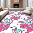 thumbnail image 1 of ODIKA 2'x3' Machine Washable Non-Slip Area Rug, Abstract Lotus Dance Featuring Spotted and Whimsical Boho High Traffic Rug, Pink, 444316, 1 of 7
