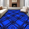 thumbnail image 1 of ODIKA 2'x3' Machine Washable Non-Slip Area Rug, Abstract Mosaic Herringbone Sunburst High Traffic Rug, Blue, 485816, 1 of 7