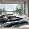 thumbnail image 1 of ODIKA 2'x3' Machine Washable Non-Slip Area Rug, Abstract Navy Blue High Traffic Rug, Blue, 956051, 1 of 7