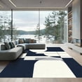 thumbnail image 1 of ODIKA 2'x3' Machine Washable Non-Slip Area Rug, Abstract Navy Blue High Traffic Rug with Pad, Blue, 1051839, 1 of 8