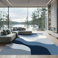 thumbnail image 1 of ODIKA 2x3 Machine Washable Non-Slip Area Rug, Abstract Navy High Traffic Rug, Blue, 1051218, 1 of 7