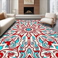 thumbnail image 1 of ODIKA 2'x3' Machine Washable Non-Slip Area Rug, Abstract Paisley Swirl Design Easy Clean Backing High Traffic Rug, Red, 486302, 1 of 7
