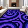 thumbnail image 1 of ODIKA 2'x3' Machine Washable Non-Slip Area Rug, Abstract Swirl Modern Minimalist Stylish Decoration High Traffic Rug with Pad, Purple, 535772, 1 of 8
