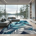 thumbnail image 1 of ODIKA 2'x3' Machine Washable Non-Slip Area Rug, Abstract Teal High Traffic Rug, Blue, 956055, 1 of 7