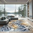 thumbnail image 1 of ODIKA 2'x3' Machine Washable Non-Slip Area Rug, Abstract White High Traffic Rug, Blue, 981471, 1 of 7