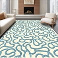thumbnail image 1 of ODIKA 2'x3' Machine Washable Non-Slip Area Rug, Anchor and Nautical Rope Motif with Subtle Wave Accents High Traffic Rug with Pad, Ivory, 341568, 1 of 8