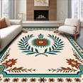 thumbnail image 1 of ODIKA 2'x3' Machine Washable Non-Slip Area Rug, Ancient Motif Rosette Handwoven Artistic Decorative High Traffic Rug, Beige, 666418, 1 of 7