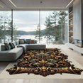 thumbnail image 1 of ODIKA 2'x3' Machine Washable Non-Slip Area Rug, Antique Gold High Traffic Rug, Gold, 1257101, 1 of 7