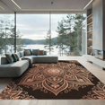 thumbnail image 1 of ODIKA 2'x3' Machine Washable Non-Slip Area Rug, Art Nouveau Rose Gold High Traffic Rug, Brown, 1184705, 1 of 7