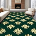 thumbnail image 1 of ODIKA 2'x3' Machine Washable Non-Slip Area Rug, Art Shell with Interlocking Fan Motifs and Opulent Detailing High Traffic Rug, Green, 538040, 1 of 7