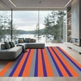 thumbnail image 1 of ODIKA 2'x3' Machine Washable Non-Slip Area Rug, Artistic Gradient Stripe High Traffic Rug with Pad, Orange, 923433, 1 of 8