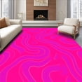 thumbnail image 1 of ODIKA 2'x3' Machine Washable Non-Slip Area Rug, Artistic Wave Ripple with Layered Curves and Gradient Tones High Traffic Rug, Pink, 334042, 1 of 7