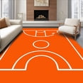 thumbnail image 1 of ODIKA 2'x3' Machine Washable Non-Slip Area Rug, Basketball Court Hallway Decorative Surface High Traffic Rug, Orange, 655275, 1 of 7