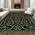 thumbnail image 1 of ODIKA 2'x3' Machine Washable Non-Slip Area Rug, Blessed Trinity Knot Making Kit Holiday Project High Traffic Rug, Black, 743288, 1 of 7