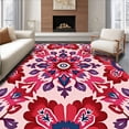 thumbnail image 1 of ODIKA 2'x3' Machine Washable Non-Slip Area Rug, Blossom Burst With Radiating Petal Layers High Traffic Rug, Pink, 543050, 1 of 7