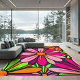 thumbnail image 1 of ODIKA 2'x3' Machine Washable Non-Slip Area Rug, Bohemian Hot Pink High Traffic Rug, Pink, 1291169, 1 of 7