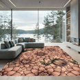 thumbnail image 1 of ODIKA 2'x3' Machine Washable Non-Slip Area Rug, Bohemian Peach High Traffic Rug, Pink, 934413, 1 of 7