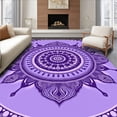 thumbnail image 1 of ODIKA 2'x3' Machine Washable Non-Slip Area Rug, Boho Intricate Symmetrical Zen Mystical Enchanting High Traffic Rug, Purple, 545232, 1 of 7