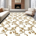 thumbnail image 1 of ODIKA 2'x3' Machine Washable Non-Slip Area Rug, Botanical Garden Scroll Damask Artisan High Traffic Rug, Brown, 537181, 1 of 7