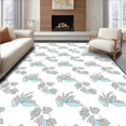 thumbnail image 1 of ODIKA 2'x3' Machine Washable Non-Slip Area Rug, Botanical Interlocking Leaf Vein Artistic Modern Design High Traffic Rug with Pad, White, 560127, 1 of 8