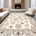 thumbnail image 1 of ODIKA 2'x3' Machine Washable Non-Slip Area Rug, Botanical Paisley Flourish Traditional High Traffic Rug with Pad, Beige, 447003, 1 of 8