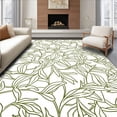 thumbnail image 1 of ODIKA 2'x3' Machine Washable Non-Slip Area Rug, Botanical Vine Trellis Contemporary Floor Covering High Traffic Rug with Pad, Green, 445289, 1 of 8