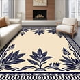 thumbnail image 1 of ODIKA 2'x3' Machine Washable Non-Slip Area Rug, Botanical Vines and Palmettes with Interlocking Borders Stylized Florals High Traffic Rug, Beige, 717703, 1 of 7