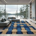 thumbnail image 1 of ODIKA 2'x3' Machine Washable Non-Slip Area Rug, Braided Navy Blue High Traffic Rug, Blue, 1008250, 1 of 7