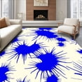 thumbnail image 1 of ODIKA 2'x3' Machine Washable Non-Slip Area Rug, Brushstroke Paint Splash Artistic High Traffic Rug, Blue, 496266, 1 of 7