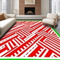 thumbnail image 1 of ODIKA 2'x3' Machine Washable Non-Slip Area Rug, Cane Stripe Festive Door Covering Sweet Design High Traffic Rug, Green, 653497, 1 of 7