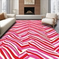 thumbnail image 1 of ODIKA 2'x3' Machine Washable Non-Slip Area Rug, Cane Stripe Holiday High Traffic Rug with Pad, Red, 625431, 1 of 8